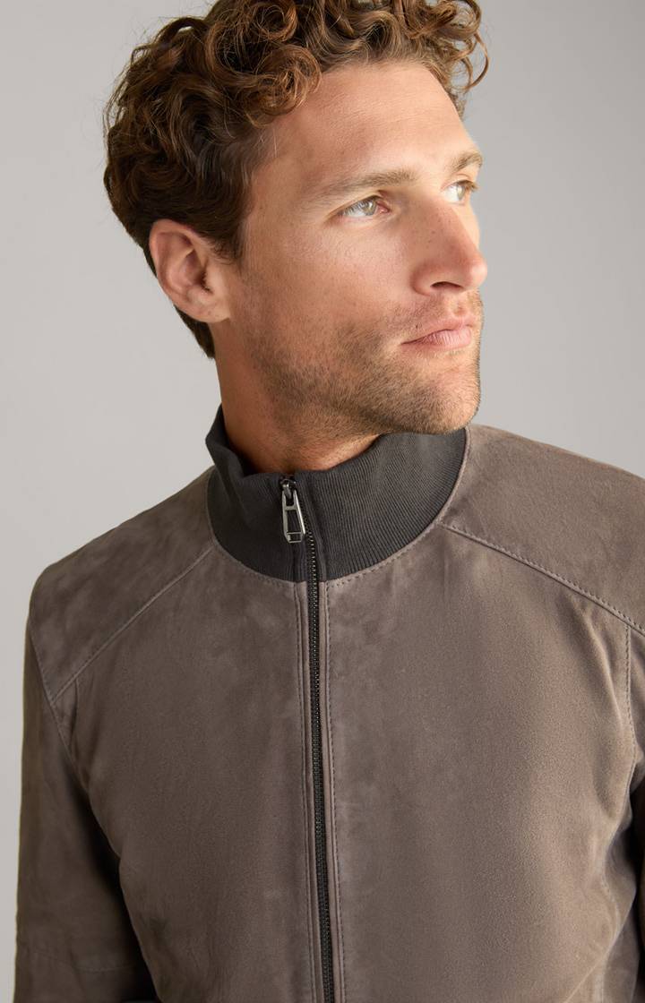 Joop Veloursleder-Blouson Toros in Grau Bis zu 50% Rabatt