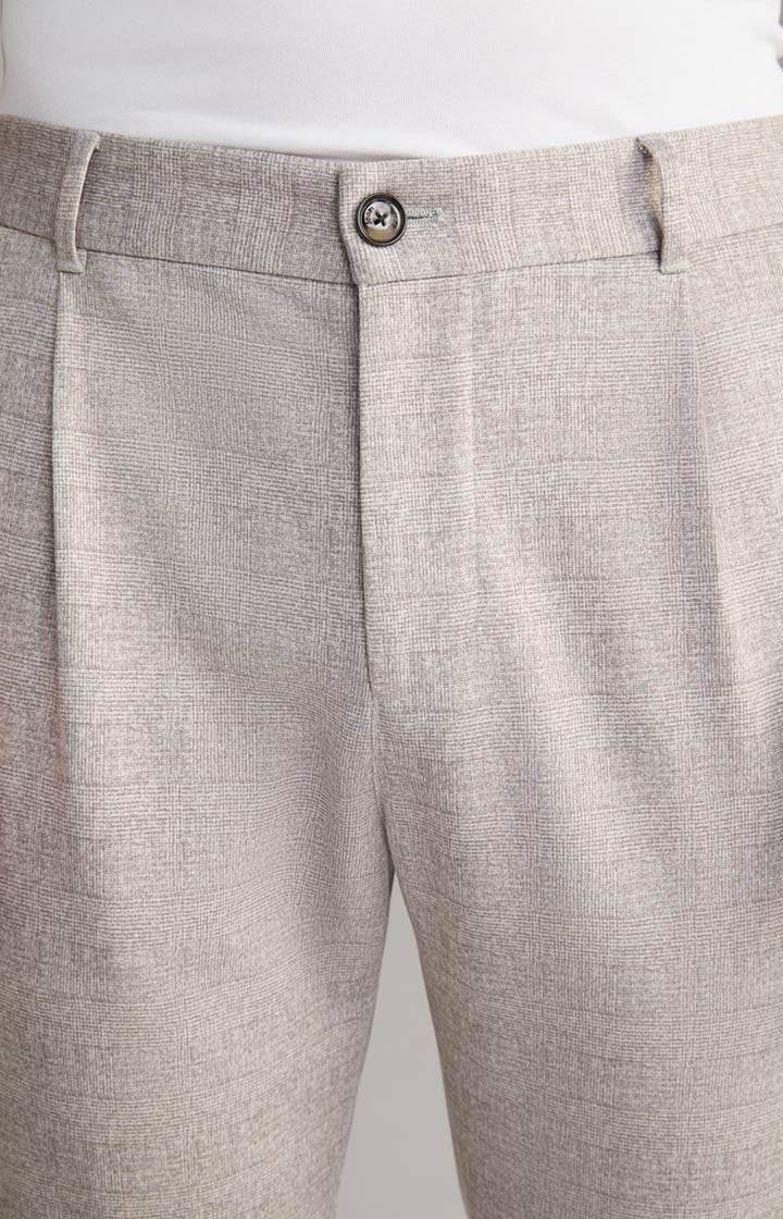 Joop Jerseyhose Lester in Grau kariert Nur für heute
