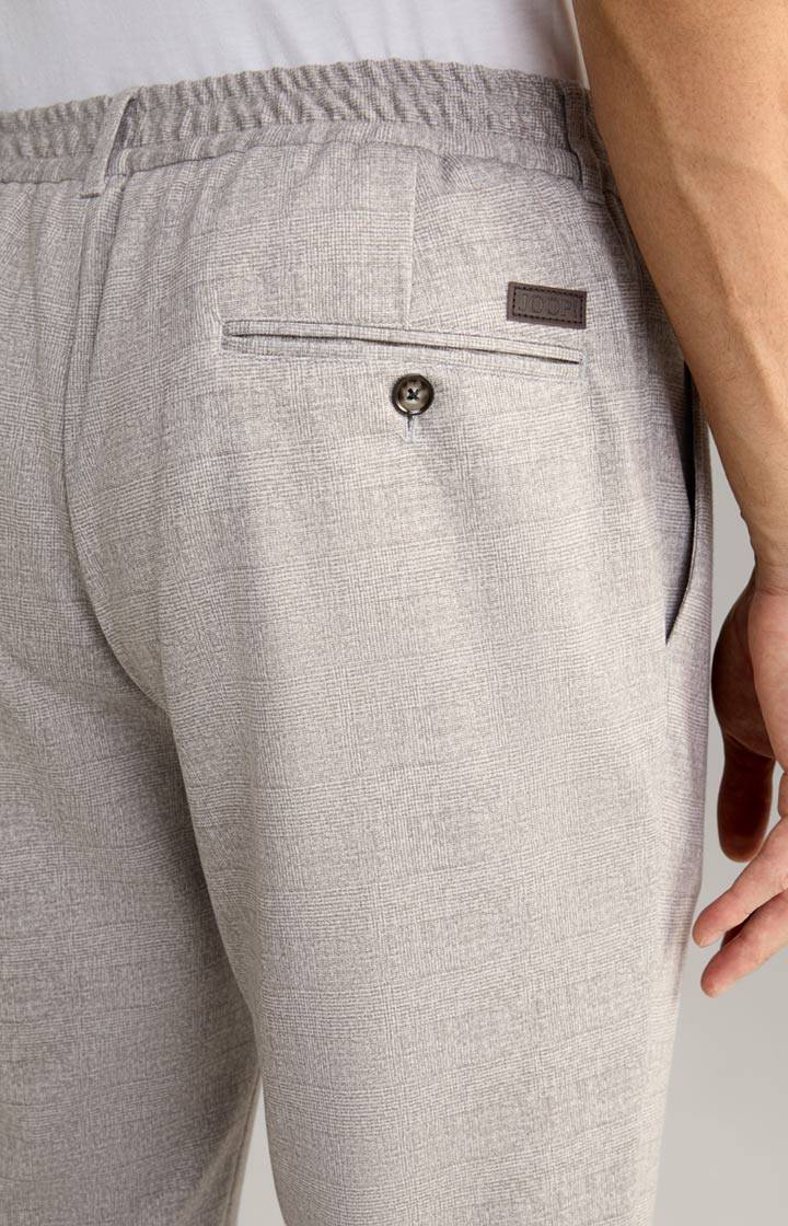 Joop Jerseyhose Lester in Grau kariert Nur für heute
