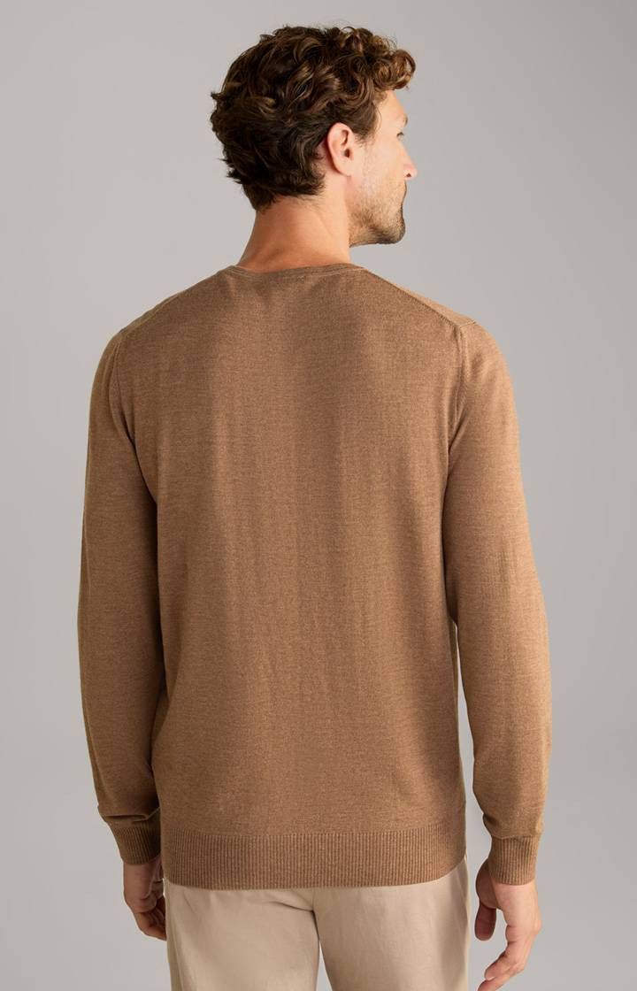 Joop Merinowoll-Pullover Denny in Dunkelbeige Begrenzt auf 3 Tage