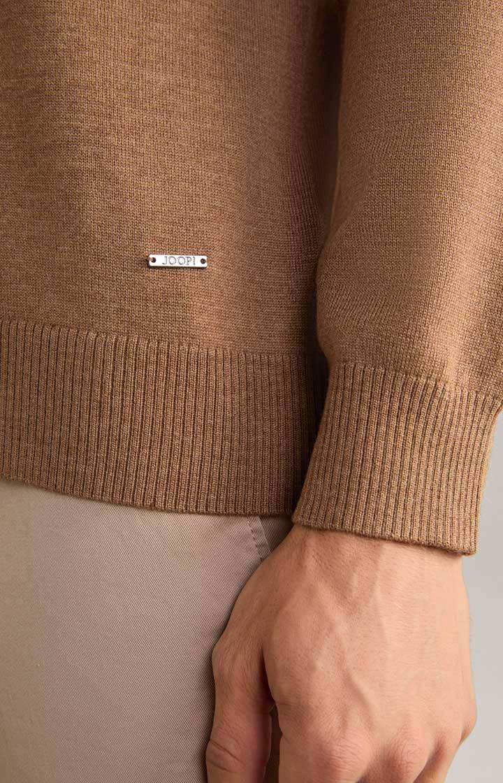 Joop Merinowoll-Pullover Denny in Dunkelbeige Begrenzt auf 3 Tage