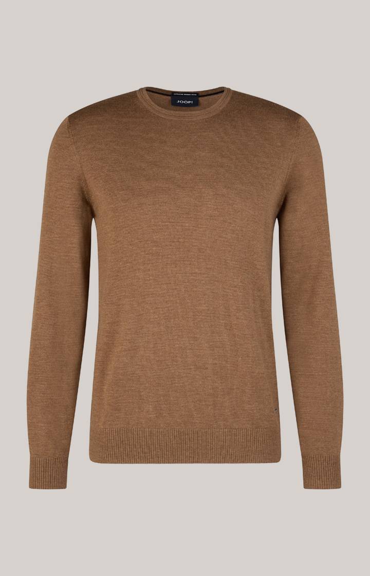 Joop Merinowoll-Pullover Denny in Dunkelbeige Begrenzt auf 3 Tage