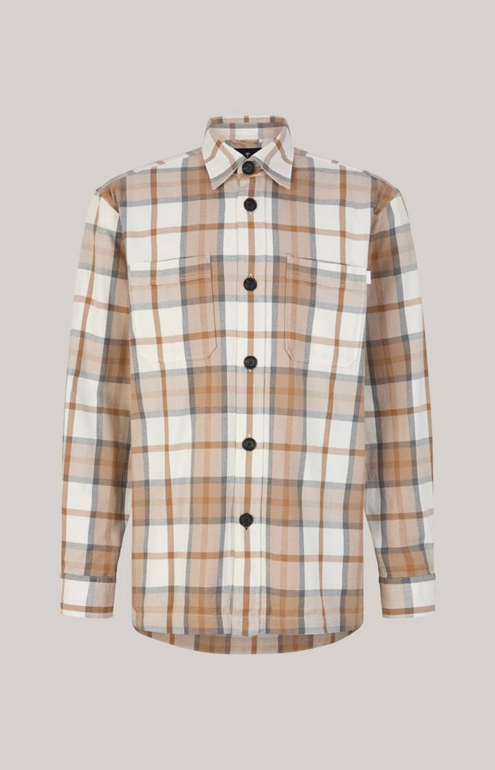 Joop Hemd Karter in Hellbraun kariert Outlet