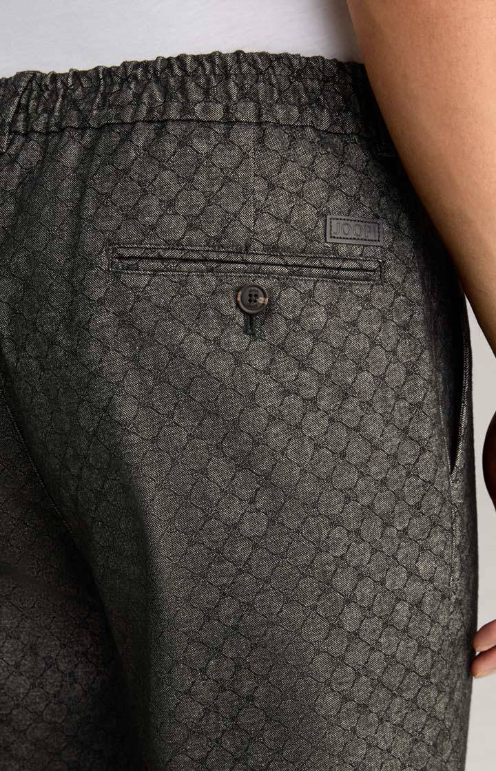 Joop Cornflower Bundfaltenhose Lester in Anthrazit gemustert im Angebot