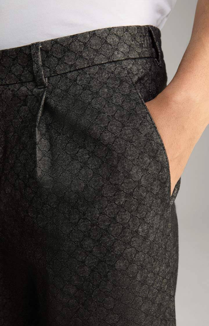 Joop Cornflower Bundfaltenhose Lester in Anthrazit gemustert im Angebot