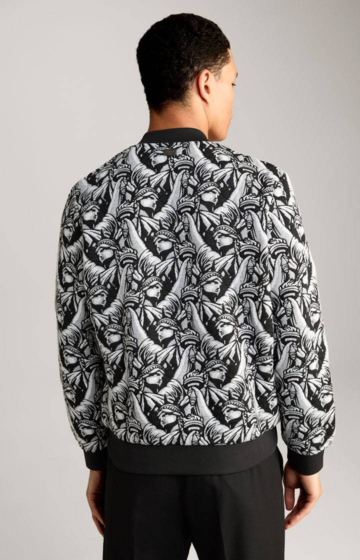 Joop Jacquard-Blouson Danger in Schwarz gemustert Schlussverkauf
