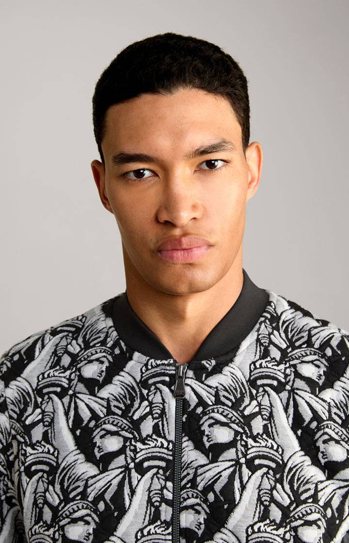 Joop Jacquard-Blouson Danger in Schwarz gemustert Schlussverkauf