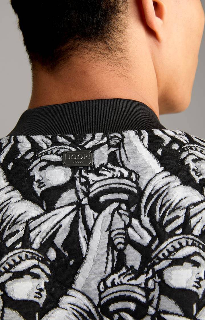 Joop Jacquard-Blouson Danger in Schwarz gemustert Schlussverkauf