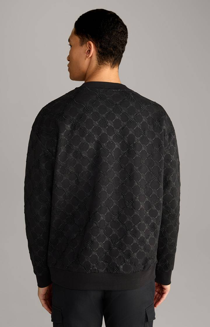 Joop Cornflower-Sweatshirt Cortez in Schwarz gemustert Sonderangebot