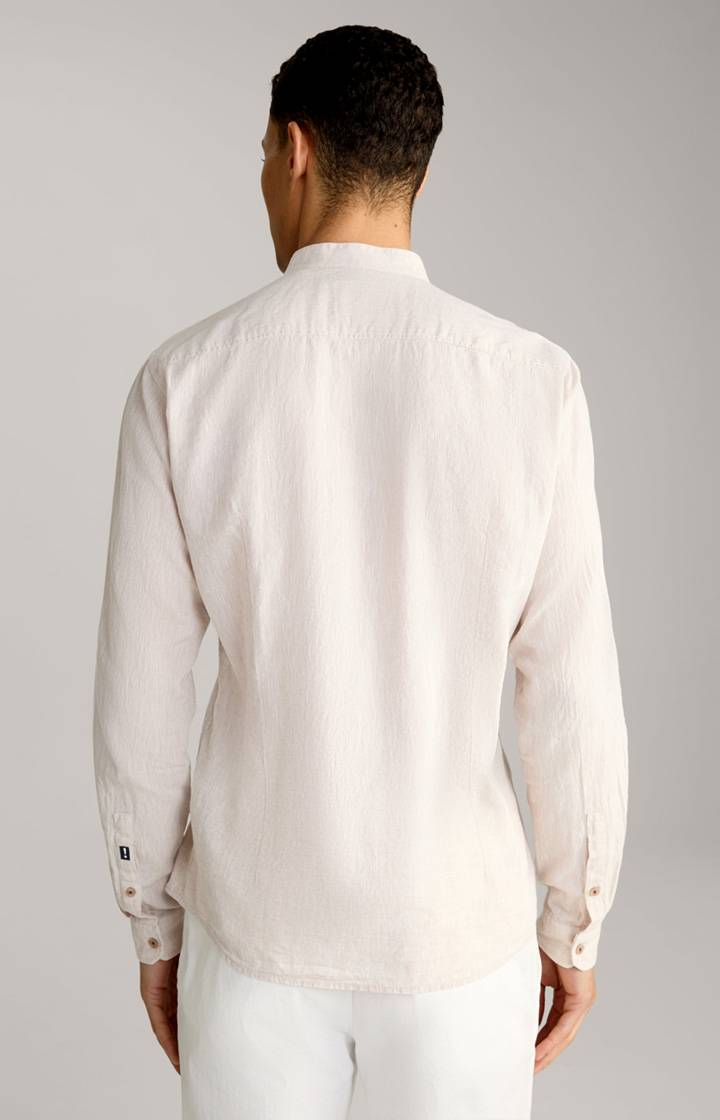 Joop Leinen-Baumwoll-Hemd Hedde in Braun meliert Online Outlet