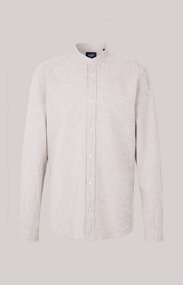 Joop Leinen-Baumwoll-Hemd Hedde in Braun meliert Online Outlet