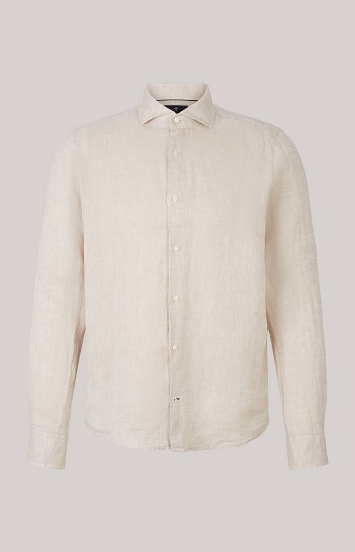 Joop Leinen-Hemd Pai in Beige meliert Kauf eins, bekomm eins gratis