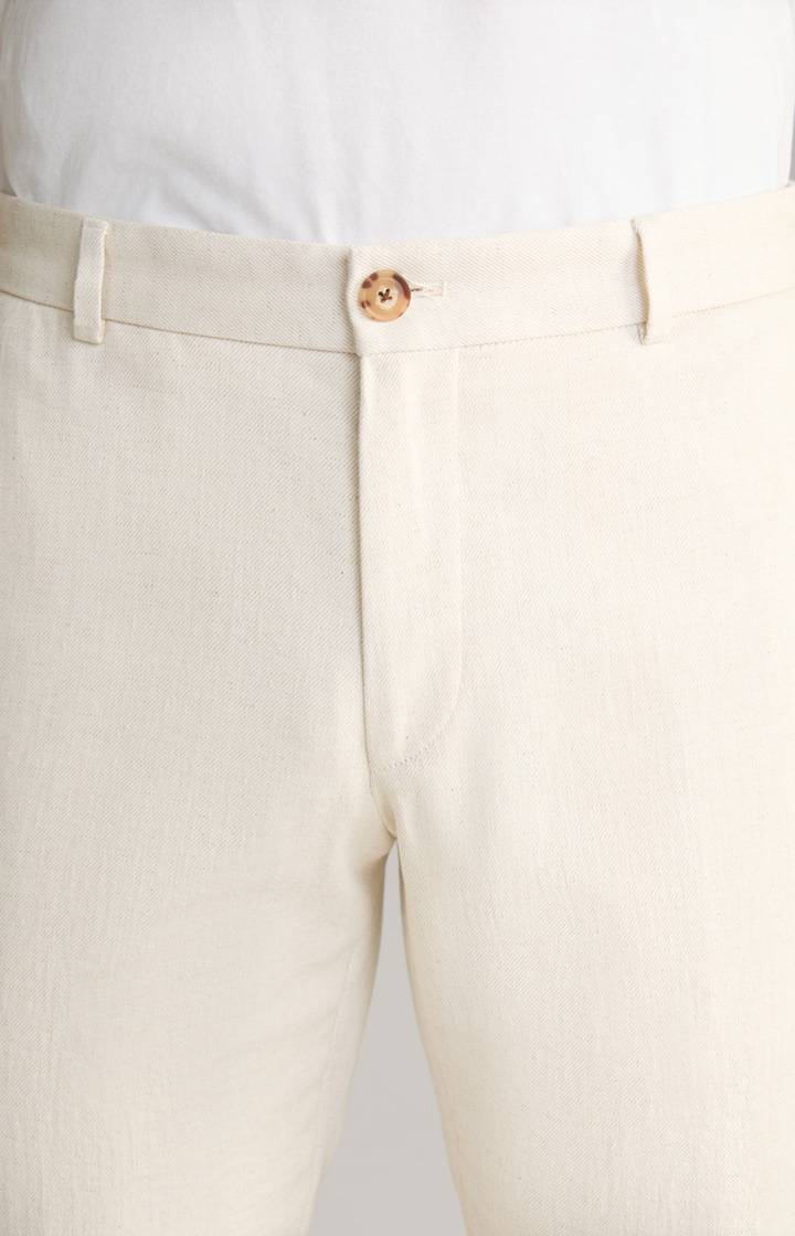Joop Leinenmix Chino Hank in Creme VIP-Rabatte