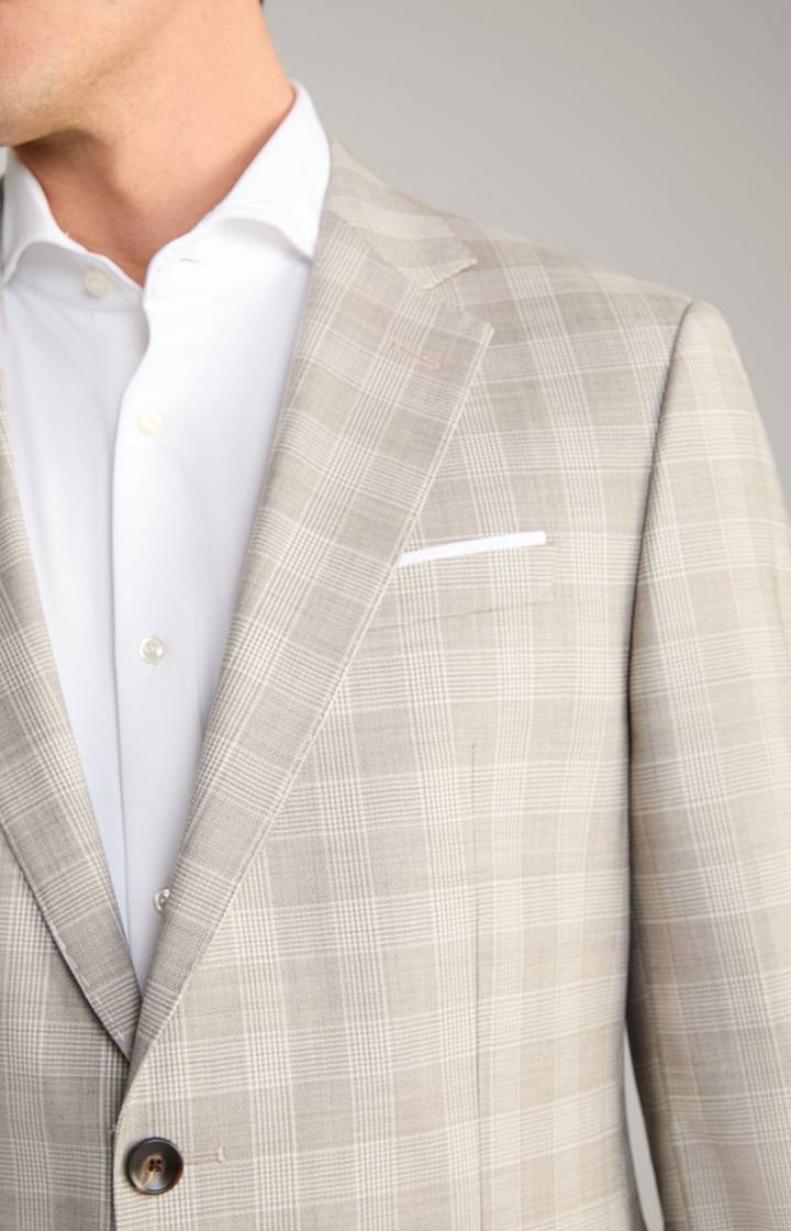 Joop Anzug Herby-Blayr in Beige kariert Tiefpreis