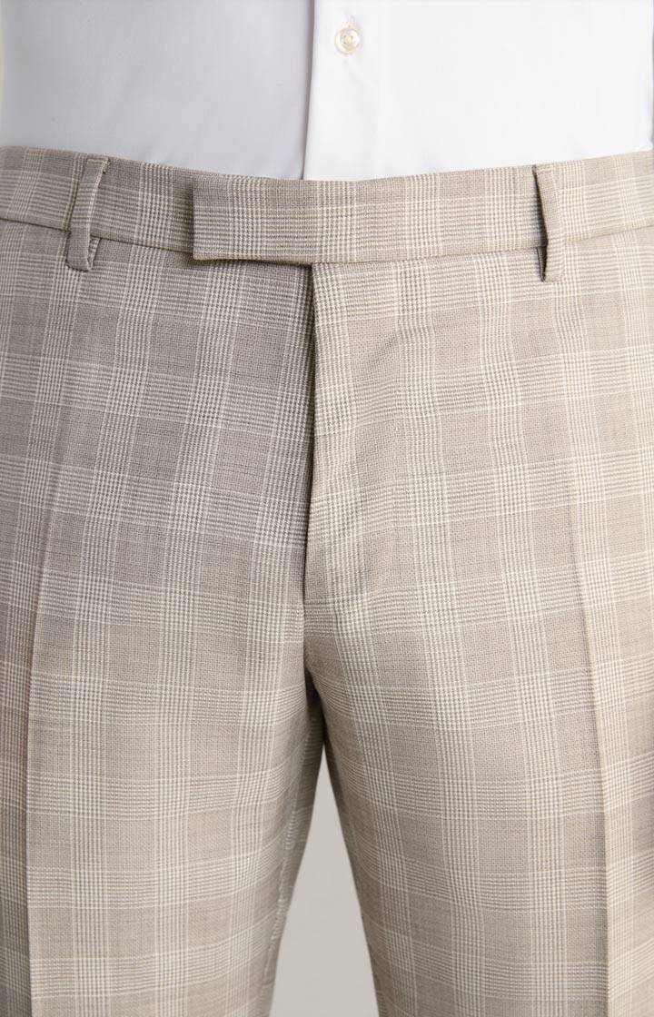 Joop Anzug Herby-Blayr in Beige kariert Tiefpreis