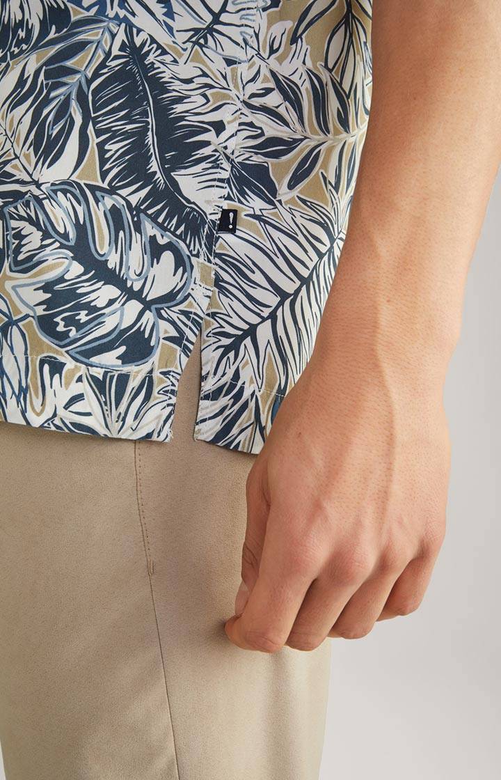 Joop Viskose-Hemd Hanes in Weiß/Blau/Beige Fabrikverkauf