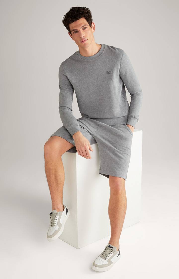 Joop Baumwoll-Sweat-Shorts Santo in Grau meliert Kostenloser Versand