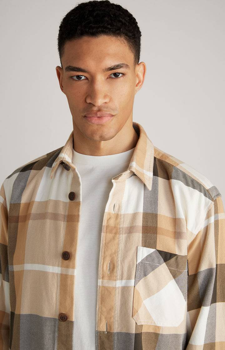 Joop Hemd Harvi in Beige kariert Top Angebot