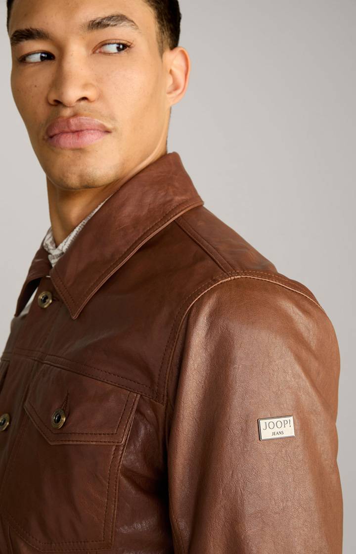 Joop Lederjacke Jean in Braun Online Outlet
