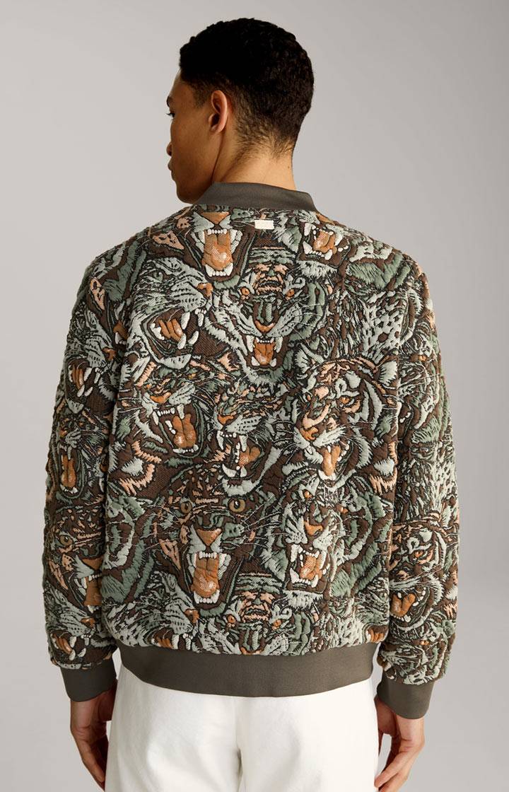 Joop Collegejacke Danger in Grün/Braun gemustert Zeitlich begrenztes Angebot