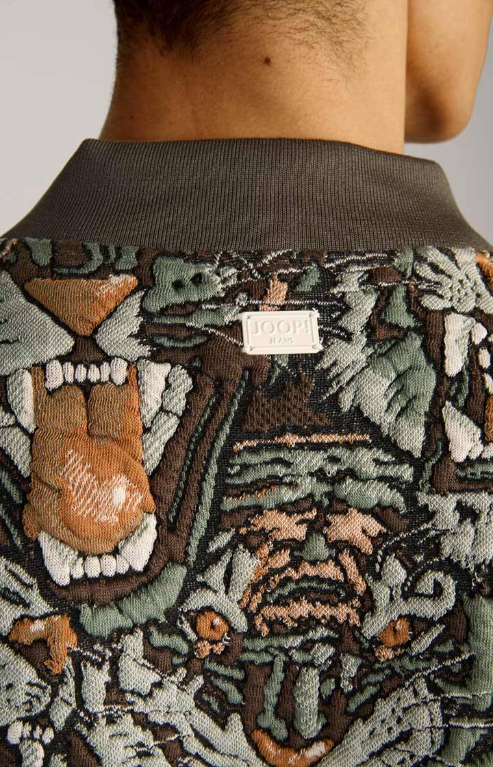 Joop Collegejacke Danger in Grün/Braun gemustert Zeitlich begrenztes Angebot
