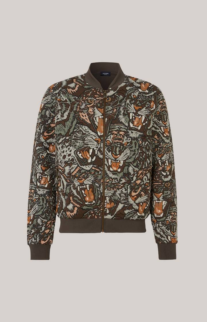 Joop Collegejacke Danger in Grün/Braun gemustert Zeitlich begrenztes Angebot