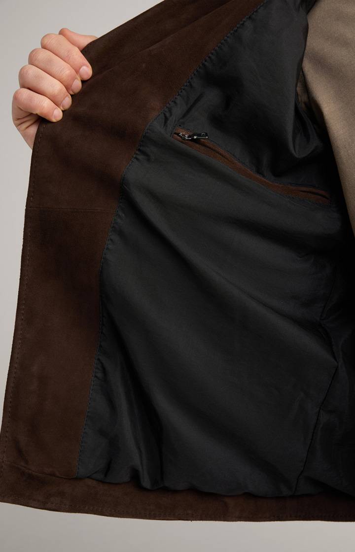Joop Velours-Lederjacke Lezy in Dunkelbraun Wochenangebot