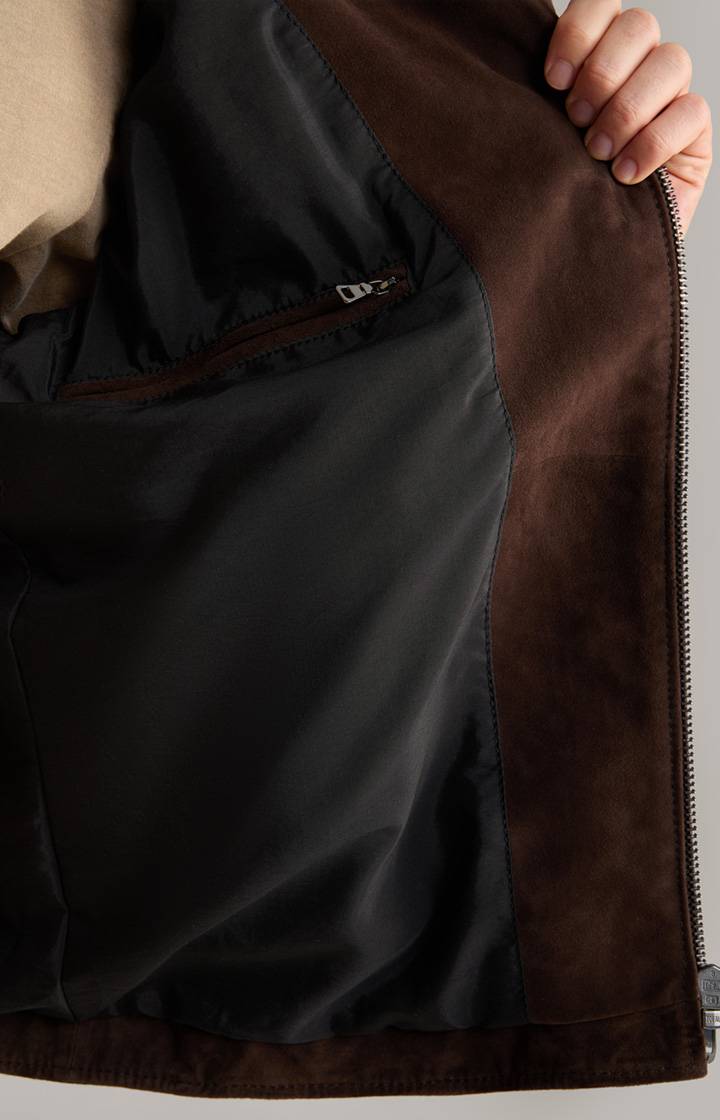 Joop Velours-Lederjacke Lezy in Dunkelbraun Wochenangebot