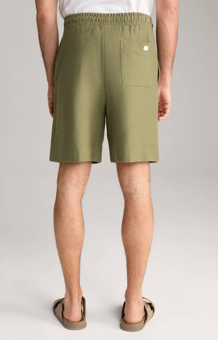 Joop Baumwoll-Shorts Damiano in Oliv strukturiert Begrenzte Freigabe