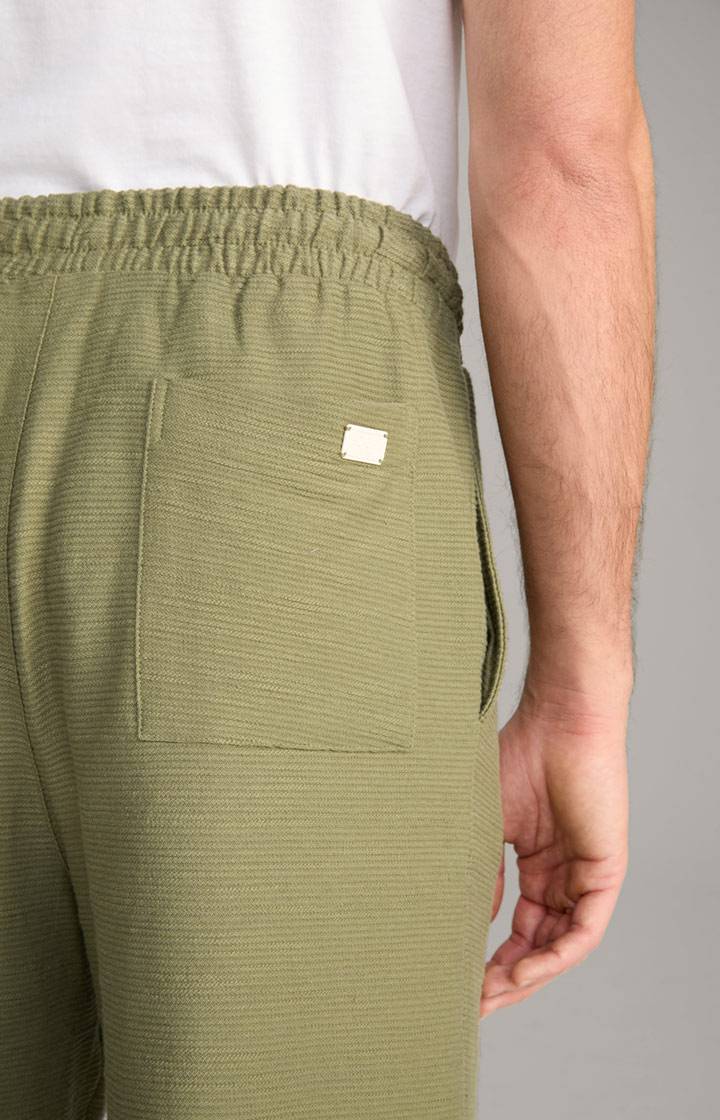 Joop Baumwoll-Shorts Damiano in Oliv strukturiert Begrenzte Freigabe