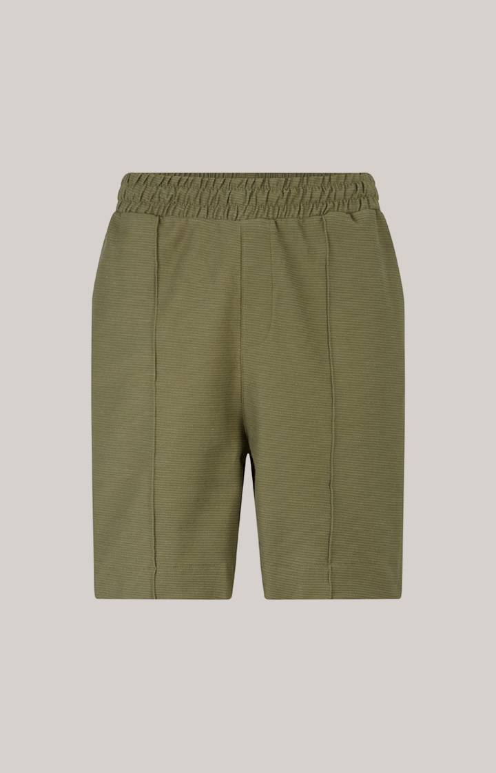 Joop Baumwoll-Shorts Damiano in Oliv strukturiert Begrenzte Freigabe
