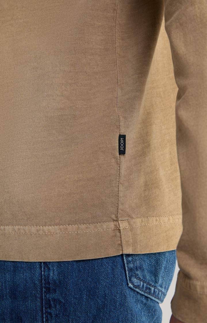 Joop Baumwoll-Langarmshirt Carlito in Hellbraun Neueste Stile
