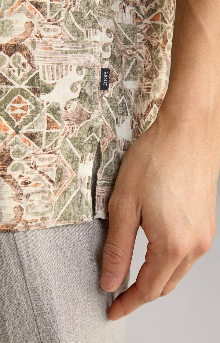 Joop Viskose-Hemd Hanes in Beige gemustert Zeitbegrenzte Promotion