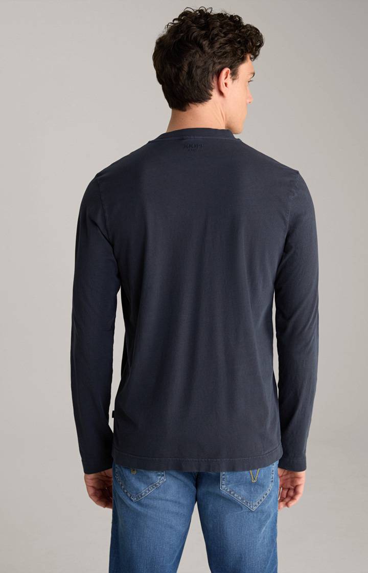 Joop Baumwoll-Langarmshirt Carlito in Navy Clearance-Verkauf
