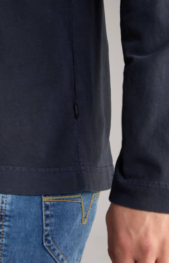 Joop Baumwoll-Langarmshirt Carlito in Navy Clearance-Verkauf