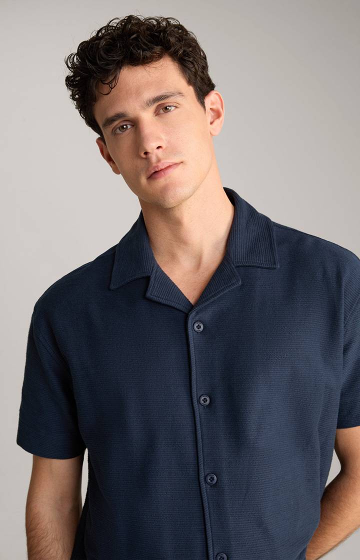 Joop Hemd Damian in Navy strukturiert Kostenloser Versand international