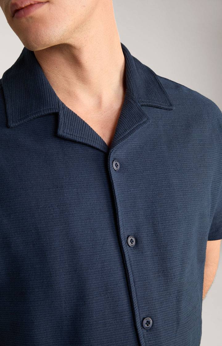 Joop Hemd Damian in Navy strukturiert Kostenloser Versand international