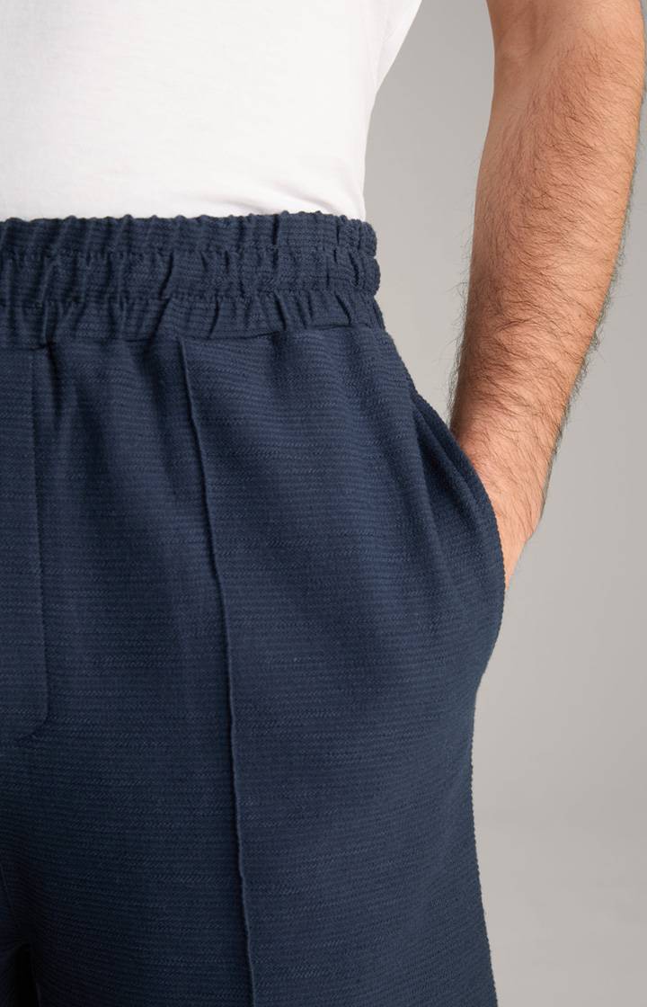 Joop Baumwoll-Shorts Damiano in Navy strukturiert Fabrikladen
