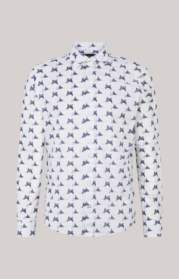 Joop Hemd Hanson in Weiß gemustert Black Friday Preise