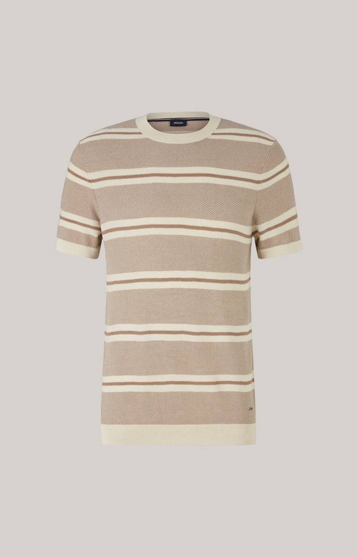 Joop Strick-Shirt Vico in Beige/Offwhite gestreift Begrenztes Angebot