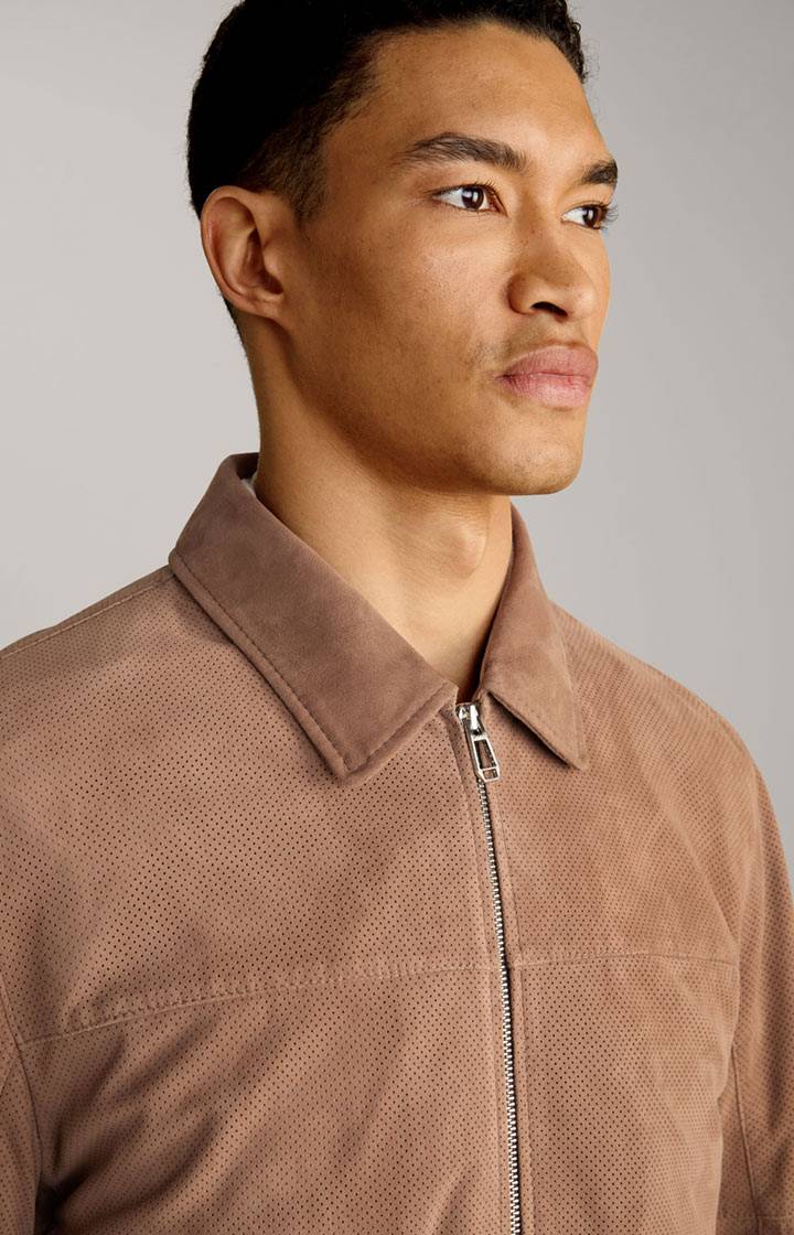 Joop Ziegenvelours-Lederjacke Laup in Hellbraun Saisonschlussverkauf
