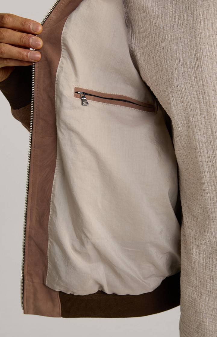 Joop Ziegenvelours-Lederjacke Laup in Hellbraun Saisonschlussverkauf