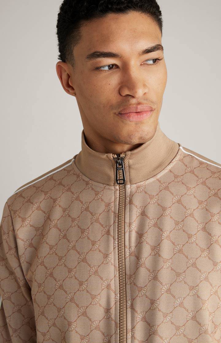 Joop Cornflower-Sweatjacke Tayfun in Beige gemustert Top Angebot