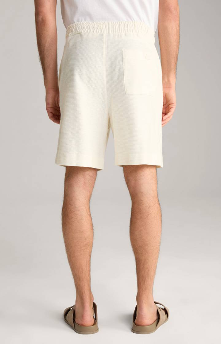 Joop Baumwoll-Shorts Damiano in Creme strukturiert Saisonale Angebote
