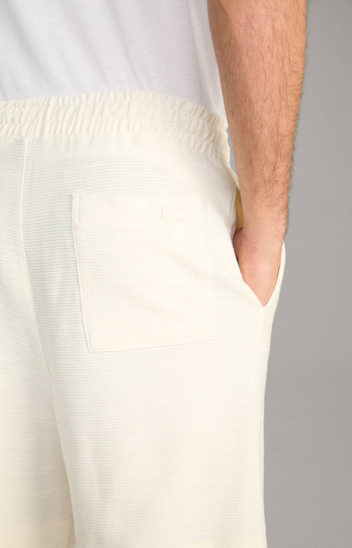 Joop Baumwoll-Shorts Damiano in Creme strukturiert Saisonale Angebote