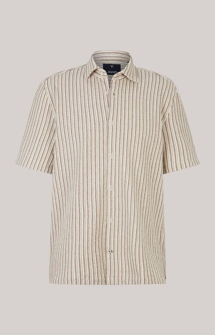 Joop Strick-Hemd Kawi in Beige gestreift Räumungsverkauf