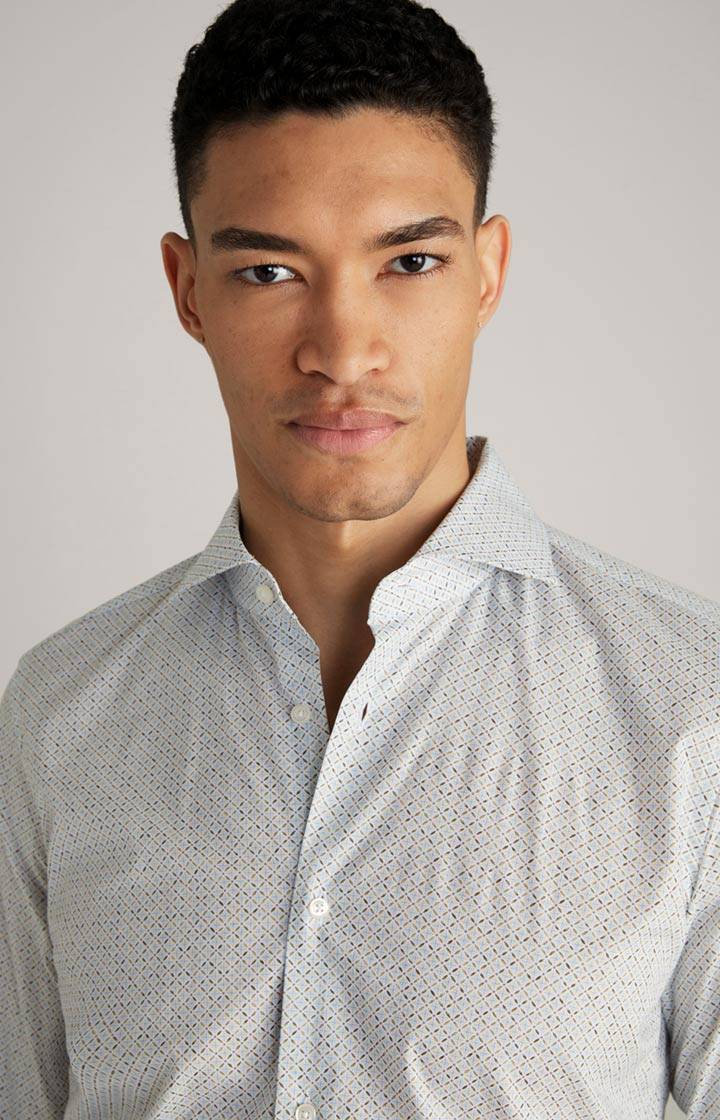 Joop Hemd Pai in Offwhite/Hellblau gemustert Sonderangebote