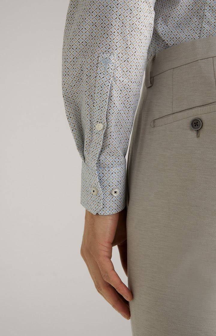 Joop Hemd Pai in Offwhite/Hellblau gemustert Sonderangebote