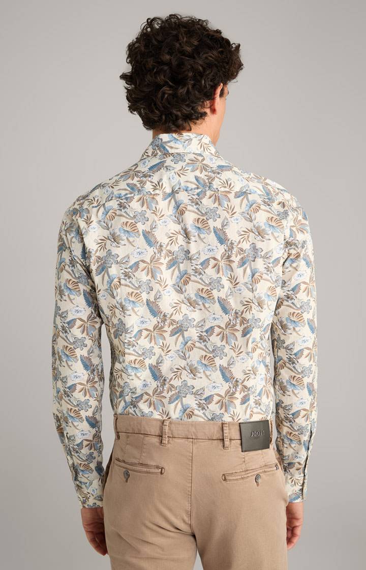Joop Hemd Pai in Hellbeige/Blau gemustert Neueste Stile