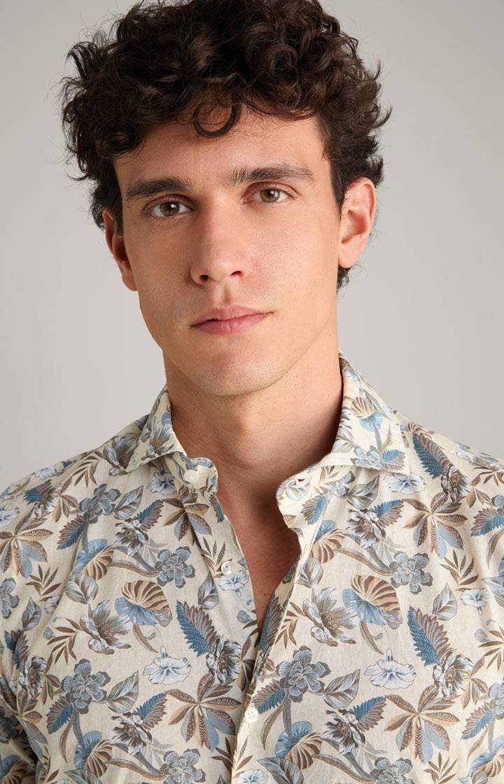 Joop Hemd Pai in Hellbeige/Blau gemustert Neueste Stile